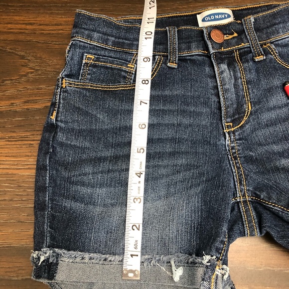 Old Navy Rolled Fray-Hem Jean Shorts Girls Size 10 - Picture 15 of 15